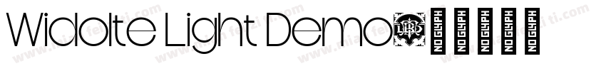 Widolte Light Demo字体转换